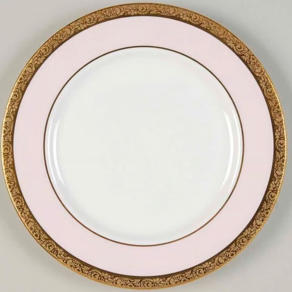6pc Mary Kay Dinner Set - 40th Year Mary Kay Gold, Barbie Pink, and White. - Picture 2 of 13